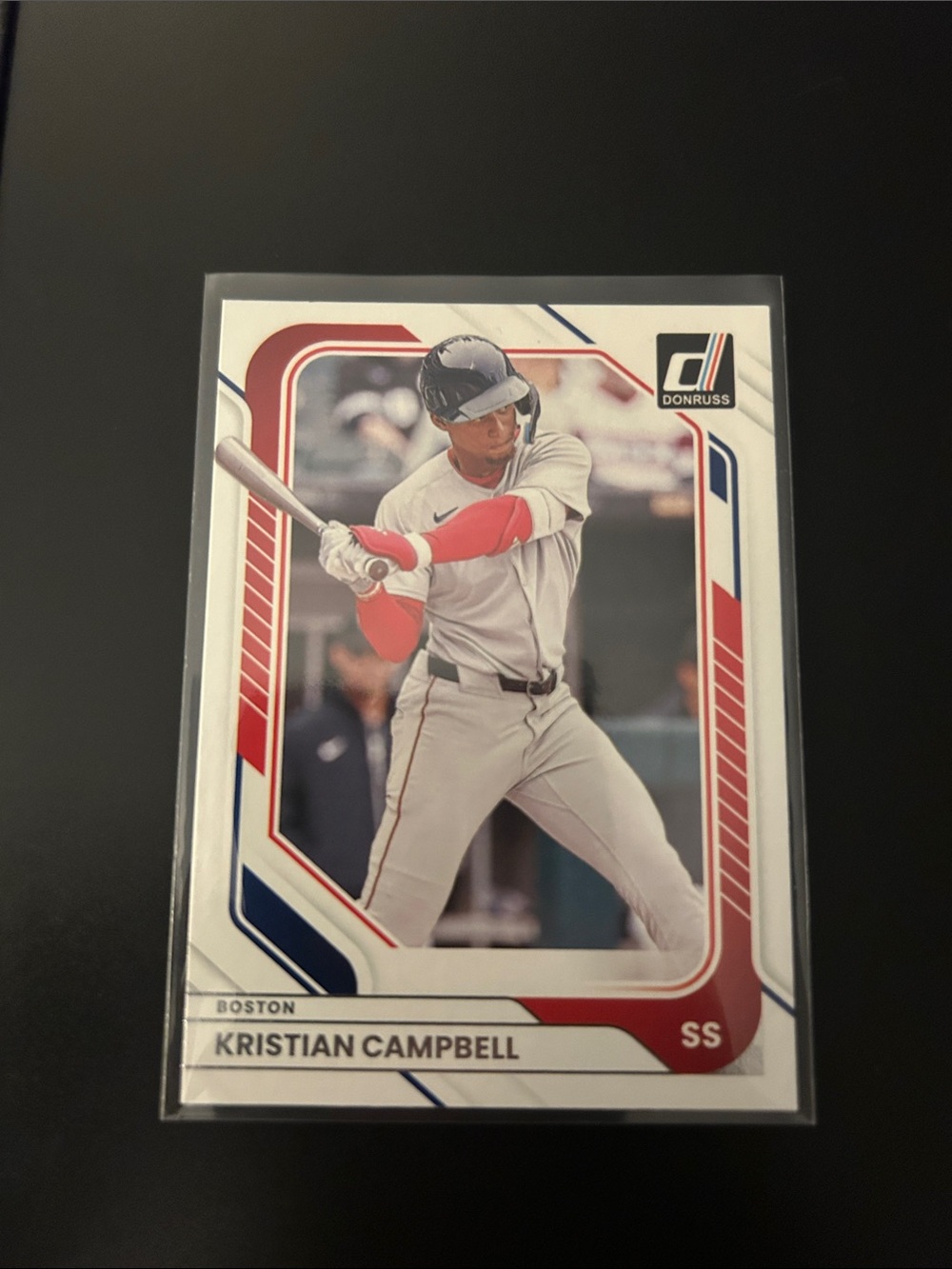 Donruss Kristain Campbell Baseball Card - White, Red, Blue